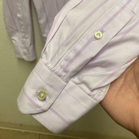 Robert Graham Striped Dress Shirt Size 16 - Picture 5 of 10